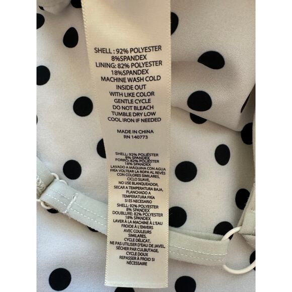 MAX STUDIO PERFORMANCE Active White Black Polka Dot Tank Dress Size XS - Picture 6 of 7